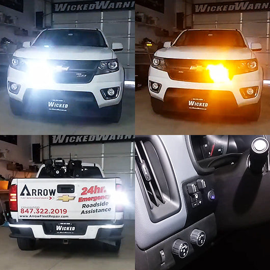 Amber & White Strobe Lights Kit