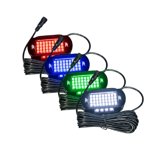 4PC KIT XTREME BRIGHT RGBW LED ROCK LIGHT KIT (44 LEDS) WITH BLUETOOTH REMOTE