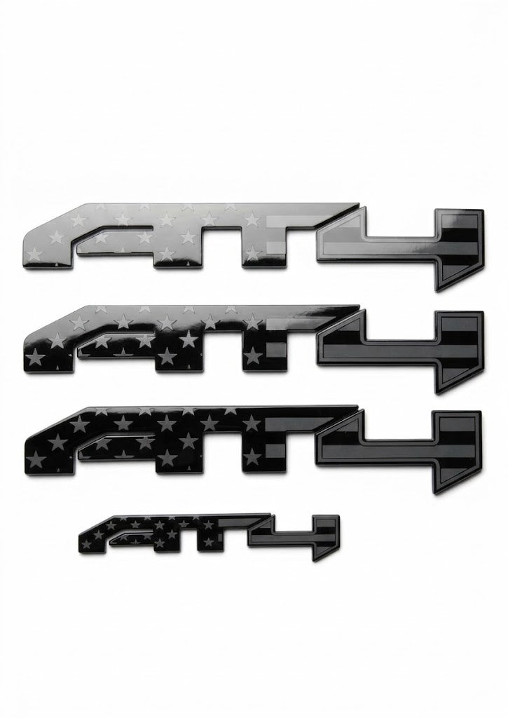 2020-2026 GMC Sierra, Yukon & Canyon | AT4-Style American Flag Emblems (Set of 3)