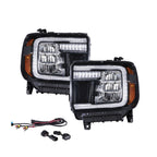 2014-2018 GMC Sierra 1500 | 2014-2019 GMC Sierra HD LED Reflector Headlights