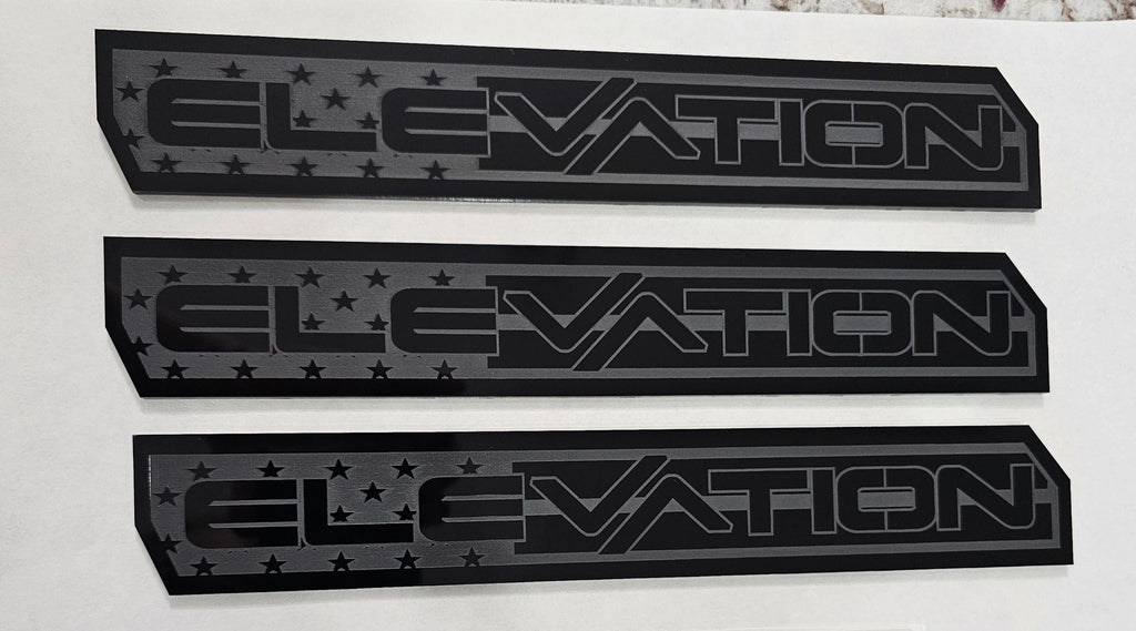 2019-2026 GMC Sierra 1500 | Elevation-Style American Flag Emblems (Set of 3) (installed reference photo)