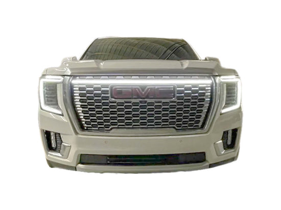 2021-2023 GMC Yukon Denali/AT4 LED “Power” Grille Light Bar – IP67, Plug-and-Play Ready, Black or Silver Frame
