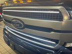 2018-2020 Ford F150 Limited/Platinum Dual “Ghost” LED Grille Light Bars – Top & Bottom, IP67, Black/Silver