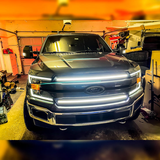 2018-2020 Ford F150 LED Grille Accent Bar – XL/STX/XLT/King Ranch/Lariat, 6500 K, IP67, No-Drill Install