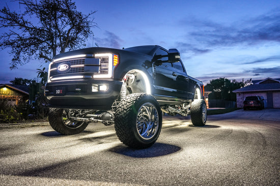 "GHOST" LED Fender-Well Light Kit – 4-Piece, Fits U.S. Full-Size Trucks w/ Plastic Liners, IP68, T52 Aluminum