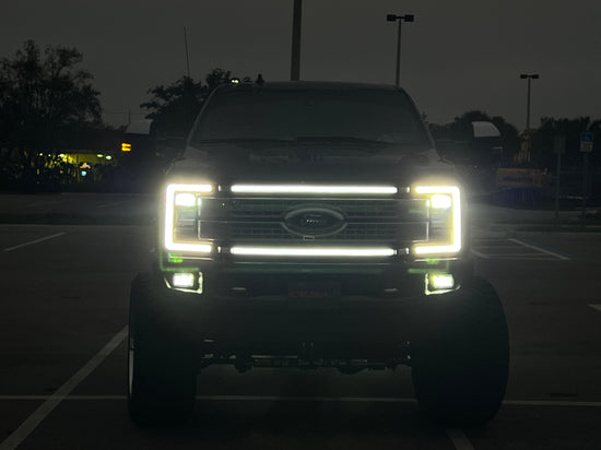 2017-2019 Ford Super Duty Platinum “Ghost” LED Grille Light Bar – F-250/350/450/550, IP67