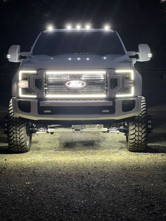 2020-2022 Ford F-350/F-450/F-550 LED Grille Light Kit – High Flow & Limited, IP67, Plug-and-Play Ready