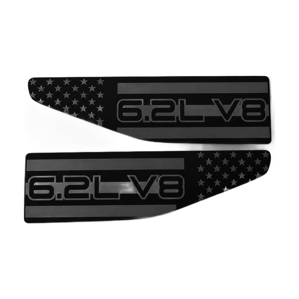 2021-2026 GMC Yukon | 6.2L V8 American Flag Fender Emblems (Pair)