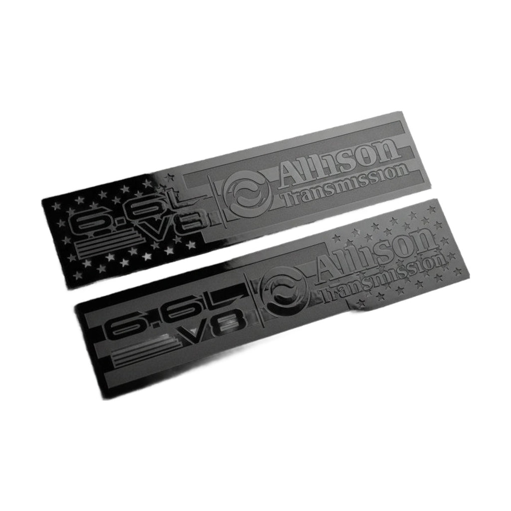 2020-2026 GMC Sierra HD | 6.6L V8 Allison Transmission Fender Emblems (Pair)