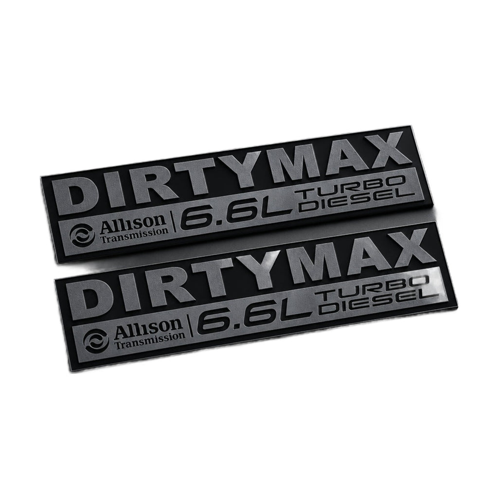 2020-2026 GMC Sierra HD | Black DIRTYMAX Fender Emblem Inserts (Pair)