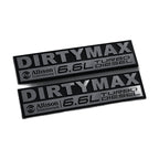 2020-2026 GMC Sierra HD | Black DIRTYMAX Fender Emblem Inserts (Pair)