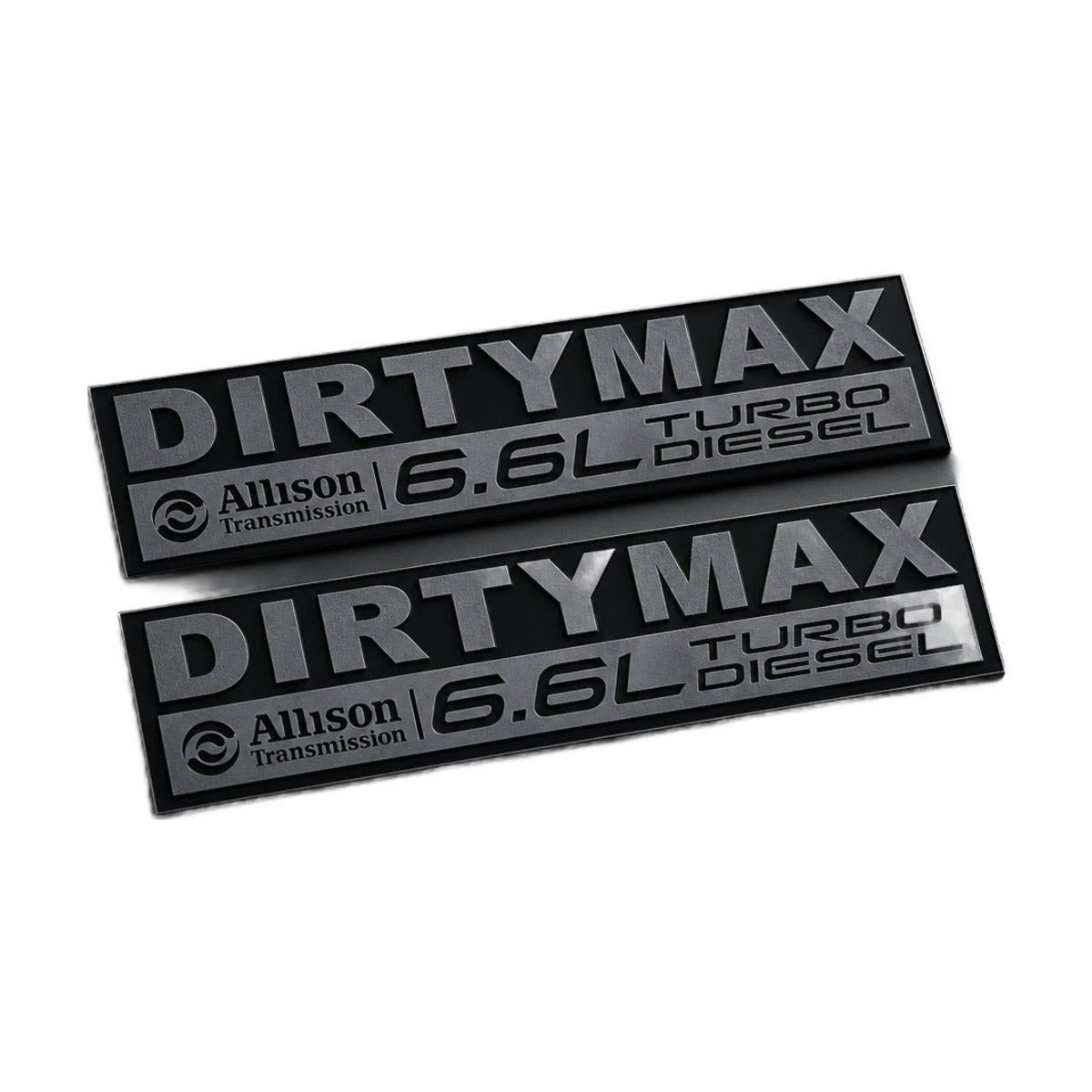 2020-2026 GMC Sierra HD | Black DIRTYMAX Fender Emblem Inserts (Pair)