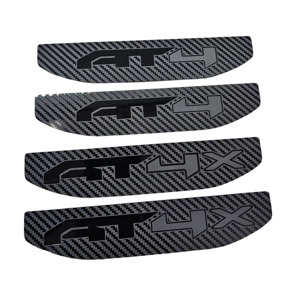 2020-2026 GMC Sierra 1500 | Carbon Fiber Look AT4-Style Fender Emblem Inserts (Pair)