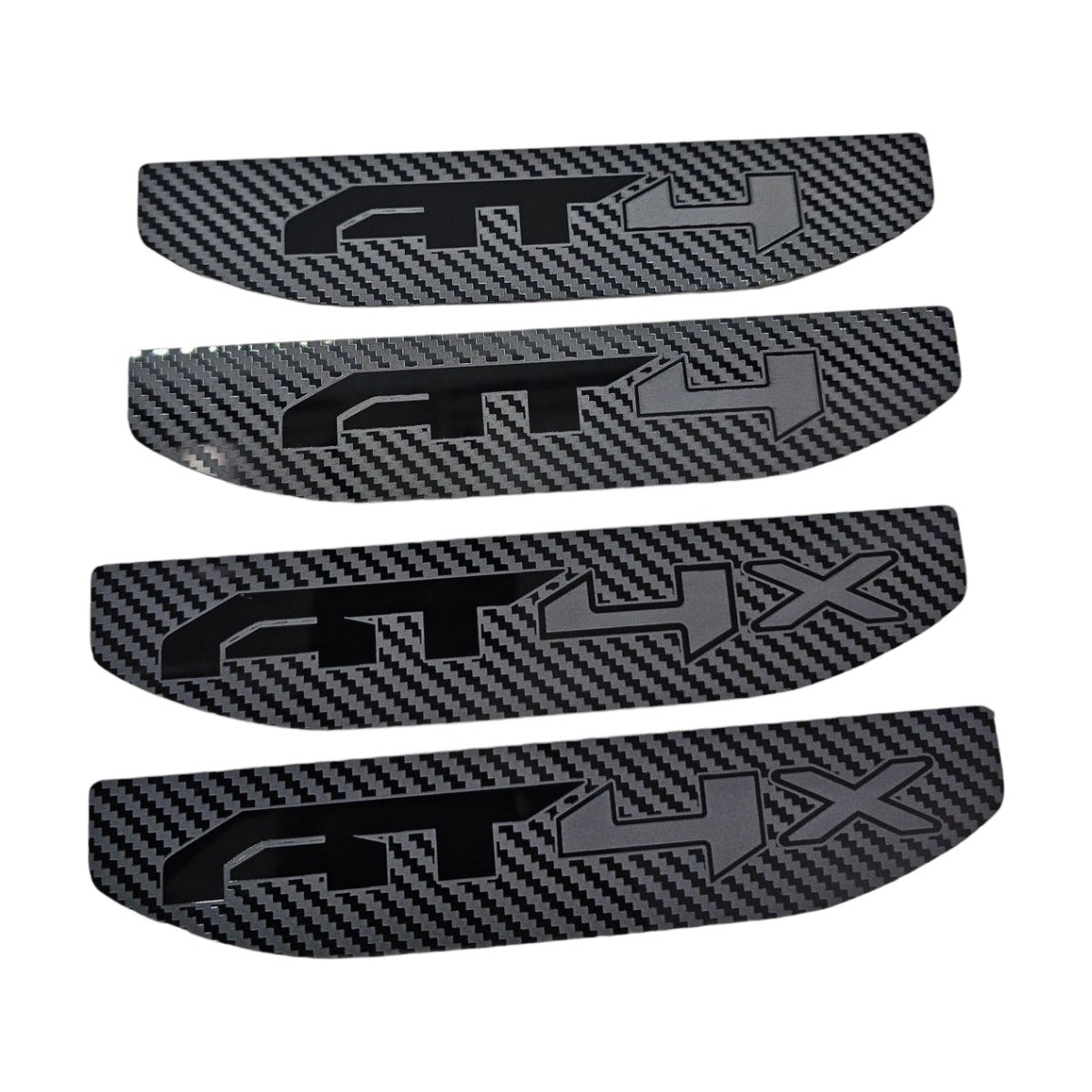 2020-2026 GMC Sierra 1500 | Carbon Fiber Look AT4-Style Fender Emblem Inserts (Pair)