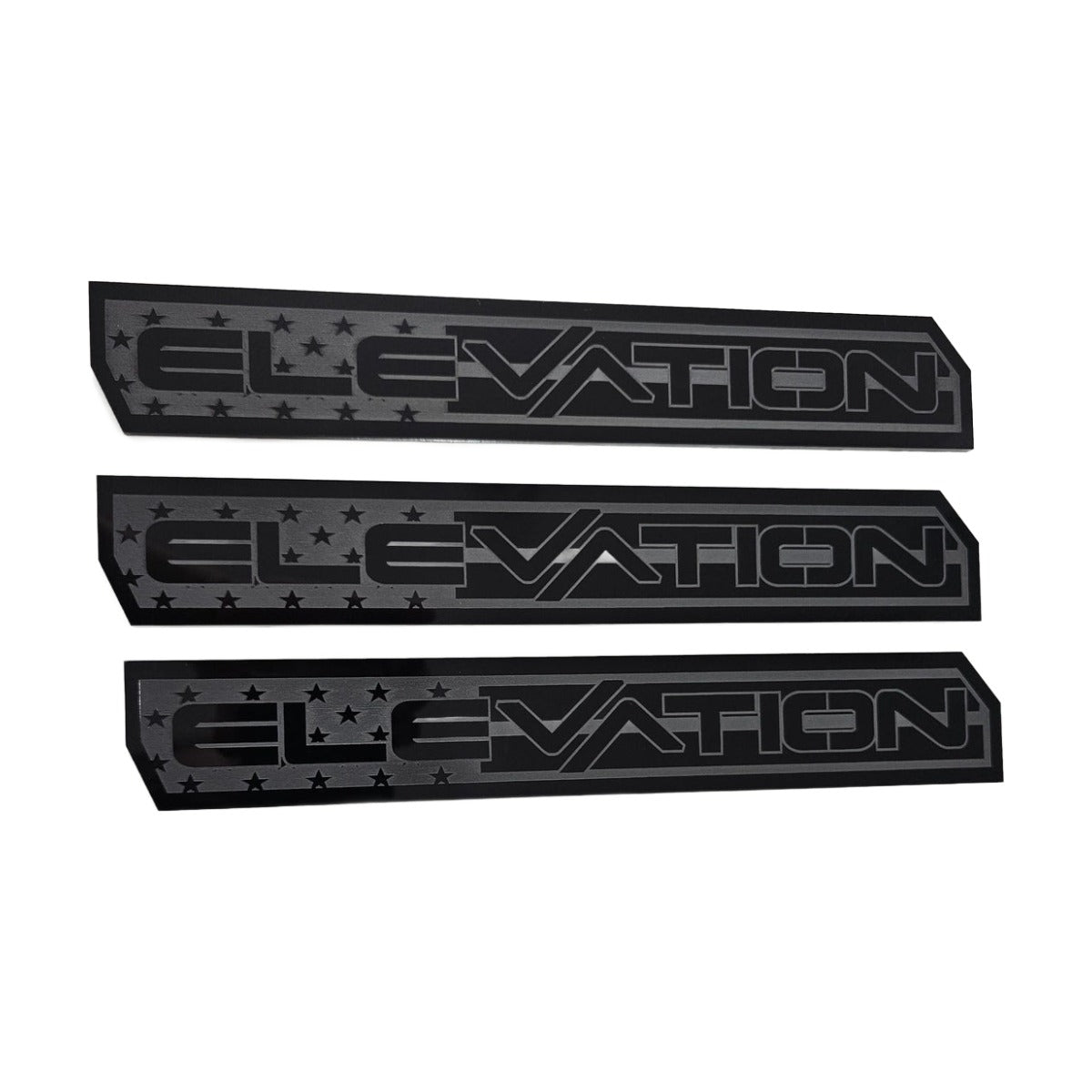 2019-2026 GMC Sierra 1500 | Elevation-Style American Flag Emblems (Set of 3)
