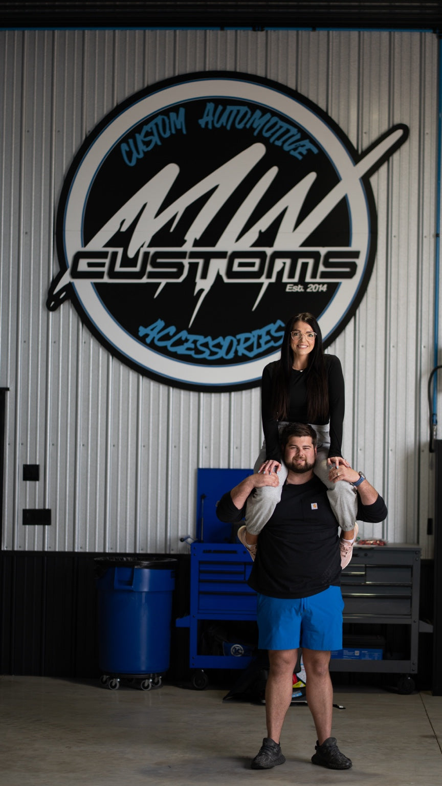 Owners Blair and Alexis at the MWCustoms shop