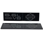 2020-2026 GMC Sierra HD | Black Duramax & Gas Fender Emblem Vent Inserts (Pair) (installed reference photo)