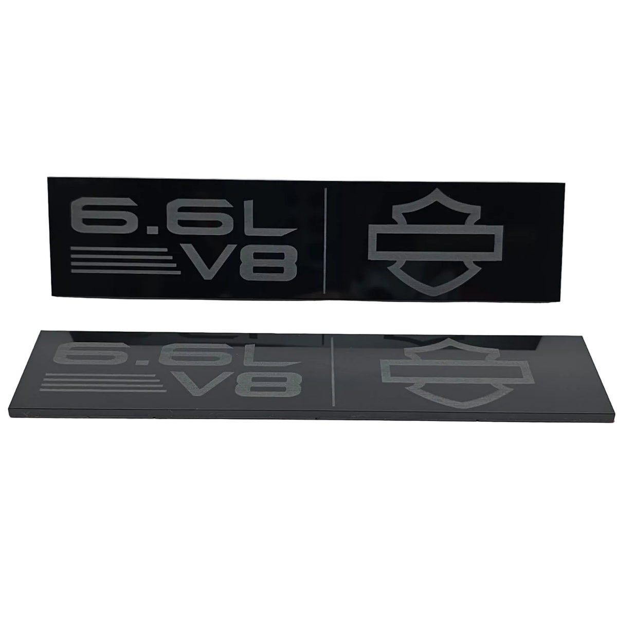 2020-2026 GMC Sierra HD | Black Duramax & Gas Fender Emblem Vent Inserts (Pair) (installed reference photo)