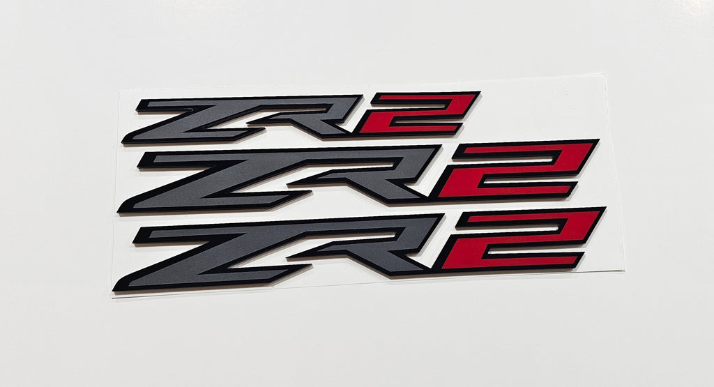 2022-2026 Chevy Silverado | ZR2-Style Emblems (Set of 3) (installed reference photo)