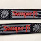2020-2026 GMC Sierra HD | Semper Fi Fender Emblem Inserts (Pair) (installed reference photo)