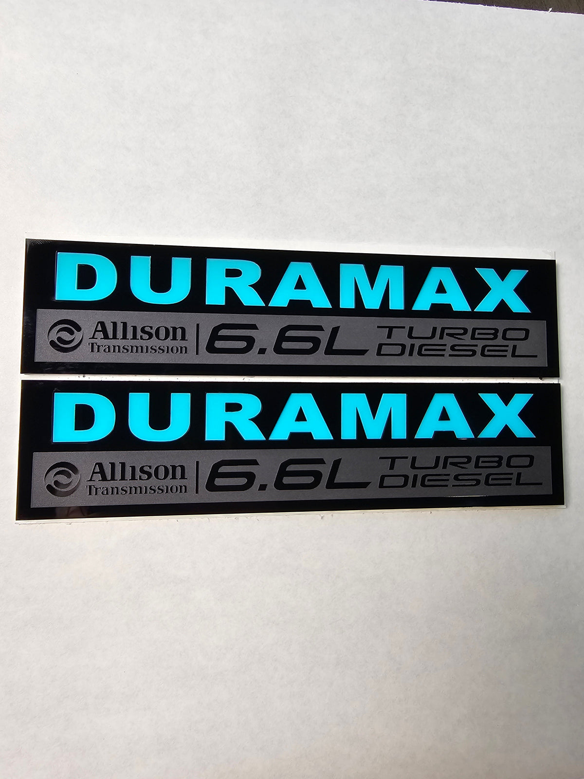 2020-2026 GMC Sierra HD | Duramax-Style Color Fender Emblem Inserts (Pair) (installed reference photo)
