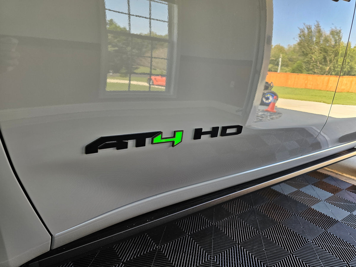 2019-2026 GMC Sierra & Yukon | AT4-Style Emblems (Set of 3) (installed reference photo)