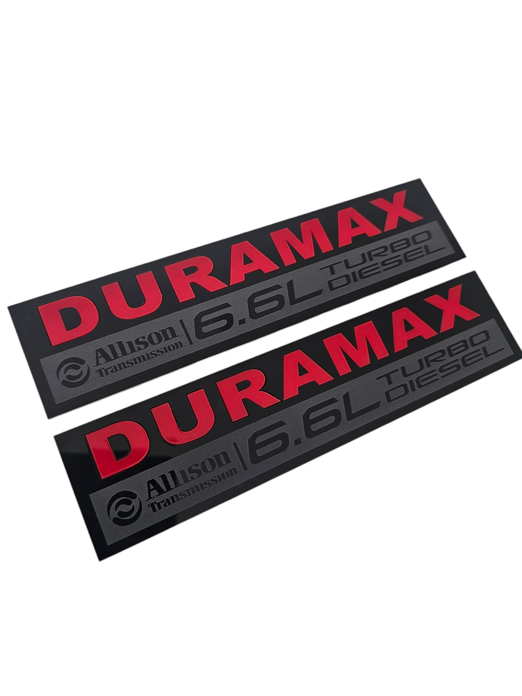 2020-2026 GMC Sierra HD | Duramax-Style Color Fender Emblem Inserts (Pair) (installed reference photo)