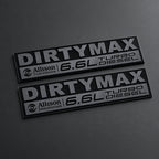 2020-2026 GMC Sierra HD | Black DIRTYMAX Fender Emblem Inserts (Pair) (installed reference photo)