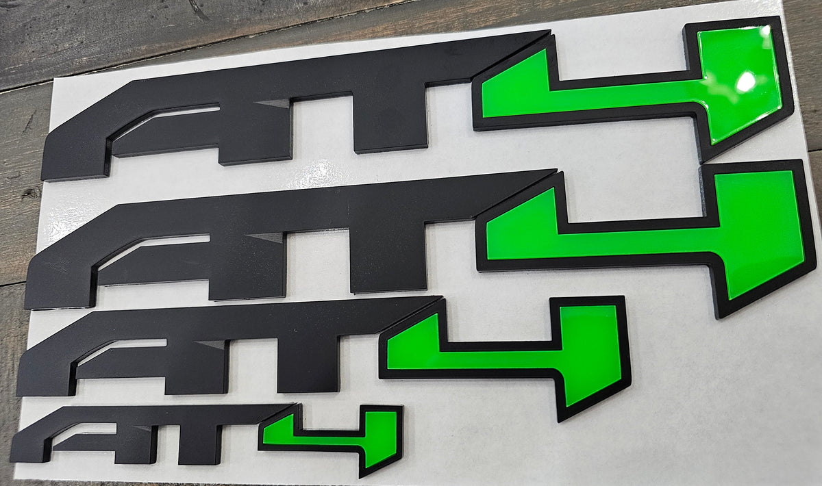 2019-2026 GMC Sierra & Yukon | AT4-Style Emblems (Set of 3) (installed reference photo)