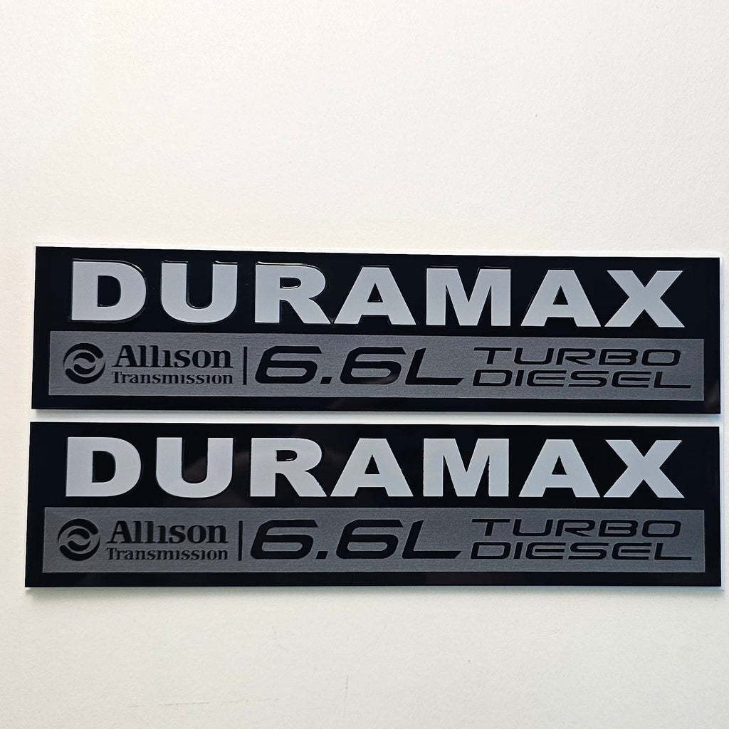 2020-2026 GMC Sierra HD | Duramax-Style Color Fender Emblem Inserts (Pair) (installed reference photo)