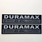 2020-2026 GMC Sierra HD | Duramax-Style Color Fender Emblem Inserts (Pair) (installed reference photo)