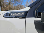 2020-2026 GMC Sierra HD | Duramax-Style American Flag Fender Emblem Inserts (Pair) (installed reference photo)