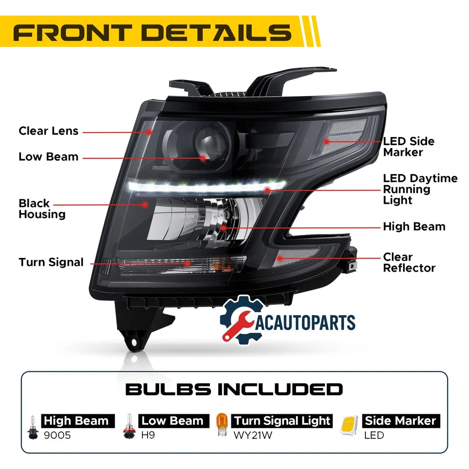 2015-2020 CHEVROLET TAHOE PROJECTOR HEADLIGHTS
