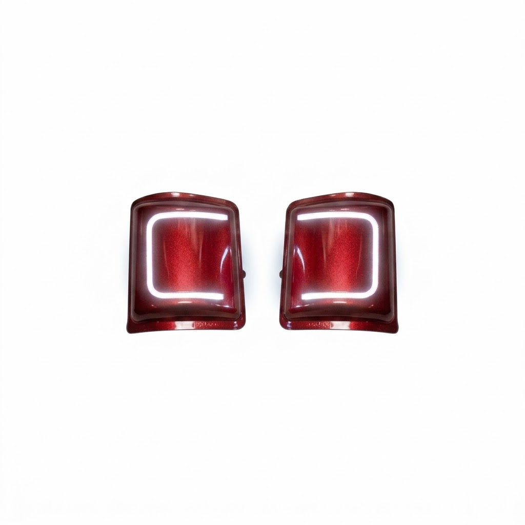 1999-2016 Ford Super Duty (2008 Style) Colormatched Tow Mirror Marker Lights – Red, White Lit