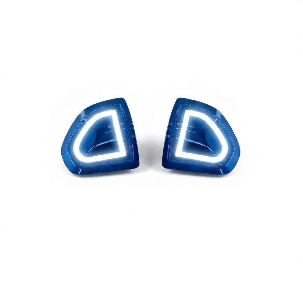 2009-2024 Ram 1500 & 2010-2022 Ram 2500/3500 Colormatched Switchback Tow Mirror Marker Lights – Blue, White Lit