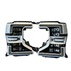 2020-2022 Ford Super Duty Morimoto XB LED headlights painted white two-tone