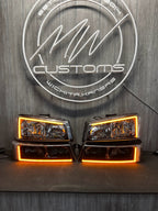 2003-07 CHEVY SILVERADO HALF HALO HEADLIGHTS