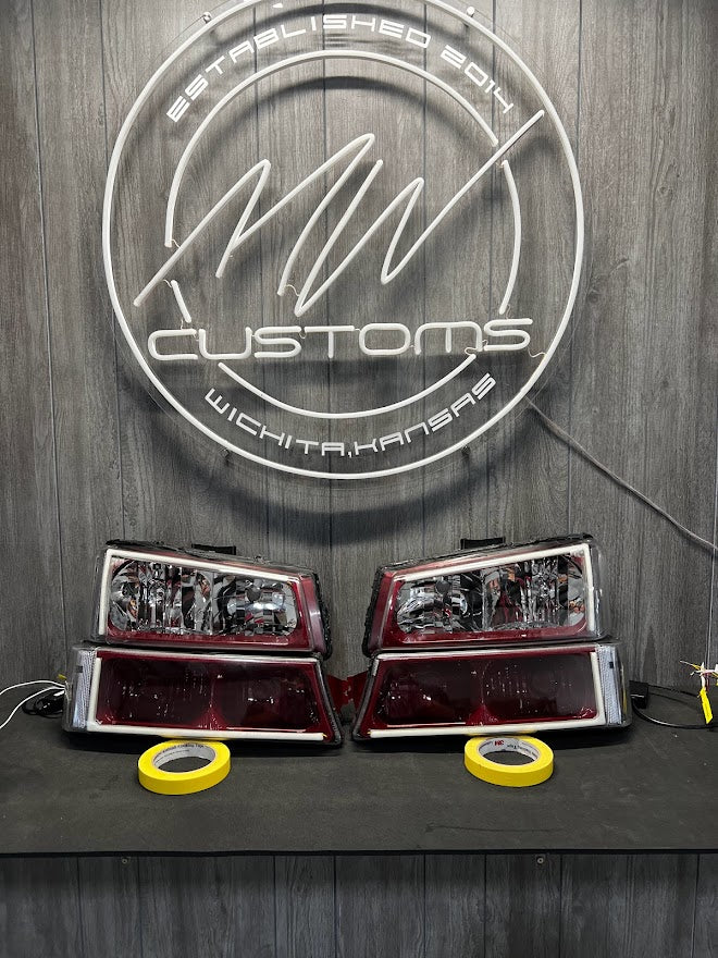 2003-07 CHEVY SILVERADO HALF HALO HEADLIGHTS