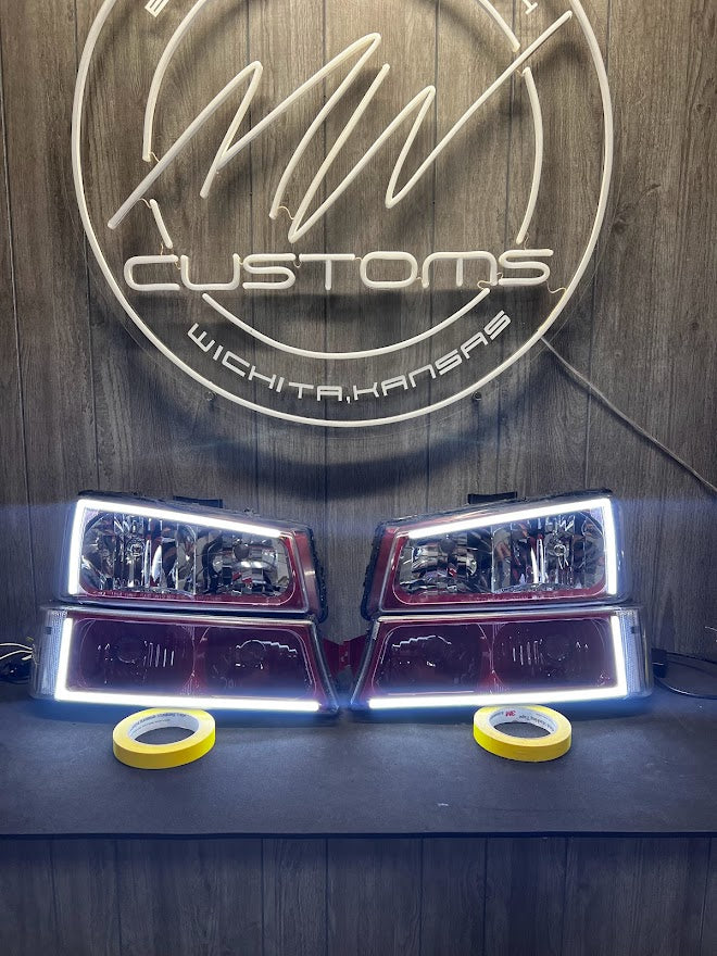 2003-07 CHEVY SILVERADO HALF HALO HEADLIGHTS