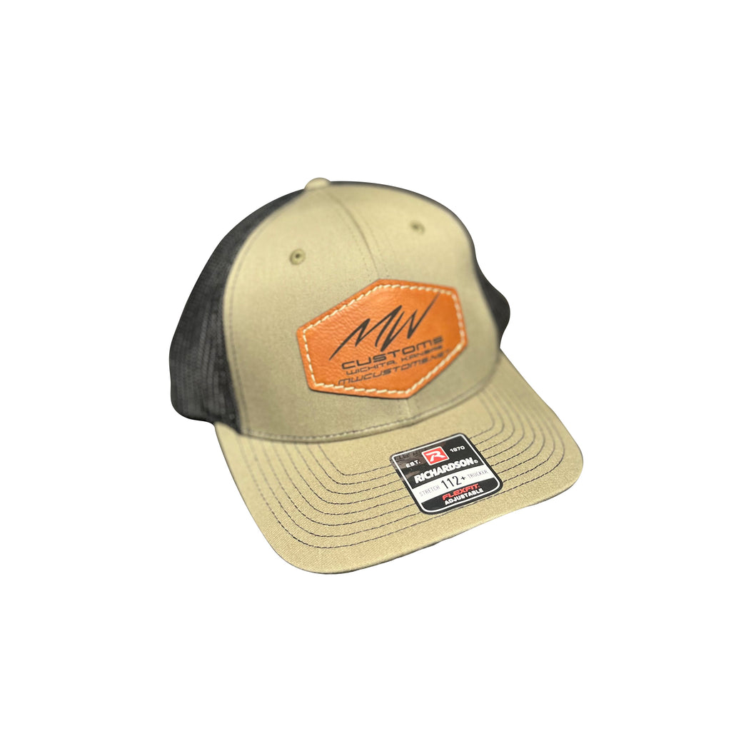 MW Customs Olive/Black Hat w/ Leather Patch